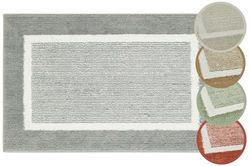 andiamo Maui - Tapis de Bain antidérapant - Doux et Moelleux - Tapis de Douche pour Salle de Bain - Antidérapant - Lavable - 40 x 60 cm + 50 x 80 cm - Gris