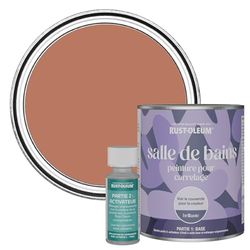 Rust-Oleum Red Water-Resistant Bathroom Tile Paint in Gloss Finish - Siena 750ml