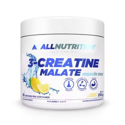 ALLNUTRITION Tri Creatine Malate Powder Supplement - Creatine Monohydrate & Malic Acid with Taurine & Vitamin B6 - Performance Boost and Muscle Recovery - 250g - Lemon