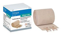 Höga Lan Bandage de compression à allongement court Textile élastique Doux Respirant Lavable 6 cm x 5 m