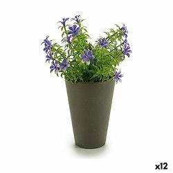 Ibergarden Planta Decorativa Flor Plástico 12 x 19 x 12 cm (12 Unidades)