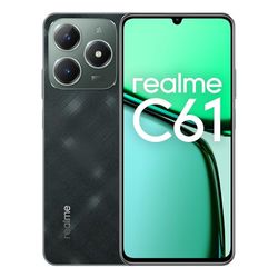 realme C61 Teléfono Móvil 4G, 6 + 128GB, Gran batería de 5000 mAh, Potente procesador de Ocho núcleos, Potente procesador de Ocho núcleos, Cámara de 50 MP con IA, Verde, Sin Adaptador