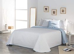 VIALMAN Colcha Bouti leve Sofia, 26 para cama de casal de 150 cm, tamanho colcha 250 x 270 cm, cor azul