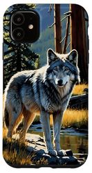 Accesorios para teléfono Wolf Nature Art - Vida Silvestre Carcasa para iPhone 11
