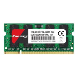 Kuesuny 2GB DDR2 800MHz Sodimm Ram PC2-6400 PC2-6400S 1.8V CL6 200 Pin 2RX8 Dual Rank niet-ECC niet-gebufferd notebook Laptop geheugenmodules Upgrade