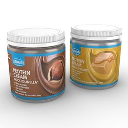 Ultimate Italia - 2 protein cream gusti misti (1 caramello salato + 1 nocciolinella) - senza glutine - low carb - 2x250g