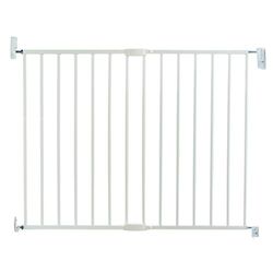 Munchkin Lindam Cerca de segurança infantil, barreira de escada para bebés e crianças pequenas, cerca extensível de montagem fixa, porta de segurança para bebé, cerca metálica, 64,5-102 cm, branco