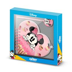 Disney Minnie Mouse Muffin-Journal Coeur + Stylo, Rose