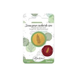 Aladine 70232 - Sello de hoja de selva para sello de cera de latón con pistola de cera para cartería, ocio creativo