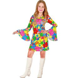 W WIDMANN MILANO Party Fashion - Costume da bambino anni '60, vestito, flower power, hippie, flower girl, mossa Schlager