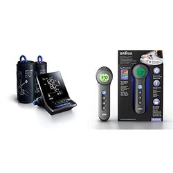 Tensiomètre intelligent Braun ExactFit 5 Connect BUA6350EU & Thermomètre Braun sans contact + contact avec technologie Age Precision BNT400B