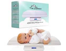 Avec Maman AM05 Bilancia neonato - Bilancia digitale per neonati e bambini - Superficie ampia e funzione di impostazione della tara | Perfetta per neonati sottopeso o prematuri - 100 kg - NUOVA