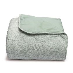 Foppapedretti Notte & Natura Sage Petals Double Bed Quilt, Cover 100% Cotton, Made in Italy
