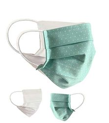 BaF Community-maskers Set van 2 stuks Unisex geïmproviseerd masker Omkeerbaar mondbeschermingsmasker Mond- en neusbescherming Omkeerbaar masker met motief katoen BCI Wasbaar