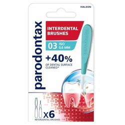 parodontax Spazzole interdentali (0,6 mm) X6 con cappuccio igienico/elimina in profondità la placca dentale