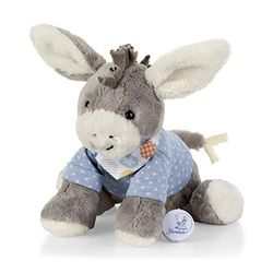 Sterntaler, Peluche Emmi L'Asinello, Carillon Intercambiabile, Dimensione: M, Celeste/Grigio, Colore, 6012000