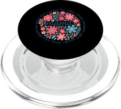 Mamá alentando apoyo hermoso floral PopSockets PopGrip para MagSafe