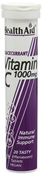 HealthAid Vitamin C Blackcurrant Flavour Vegetarian Effervescent 1000mg 20 Tablets, Pack of 3