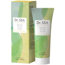 DR. SEA - Scrub Viso Delicato con Olio di Vinaccioli & Limone - Esfolia, Purifica & Nutre - Elimina le Impurità & Ravviva la Luminosità Naturale - 100ml