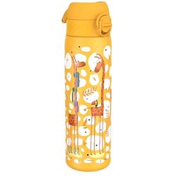 ION8 Lätt Stål Vattenflaska, 600 ml/20 oz, Oisolerad, Läcksäker, Lätt att Öppna, Säkert Lås, Diskmaskinssäker, Hygieniskt Lock, Passar i Mugghållare, Bärhandtag, Hållbar, Giraffen