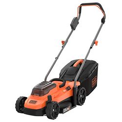BLACK+DECKER BCMW3336N-XJ - Cortacésped eléctrico de 36V, Ancho de corte de 33 cm, 5 alturas ajustables de 25 a 65 mm, Cuchilla de acero, Ideal hasta 600m², Depósito 35L, No incluye batería/cargador