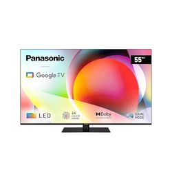 Panasonic TN-55W70AEZ, Serie W70 55 inch 4K Ultra HD LED Smart TV, 2024, Google Assistant, Chromecast, Dolby Vision & Atmos, Game Mode, Bluetooth, Per un' Esperienza Visiva Ottimale