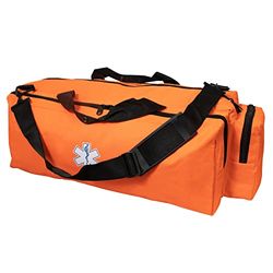 Primacare Medical Supplies KB-1172 Oxygen O2 Gear Bag with Multiple Compartments Waterproof Bottom and Heavy-Duty Zippers | 32x12x13 inches, Orange