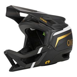 O'NEAL | Casque VTT | Enduro MTB Downhill | Norme de sécurité EN1078, Ouvertures de Ventilation facilitant la Respiration, IPX® ACells | Transition Helmet Flash | Adulte | Noir Blanc Or | XXL