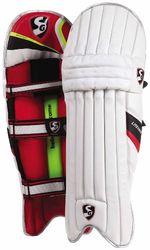 SG Litevate Batting Leg Guard for Men & Boys | Colour: White | Size: Men | For Right-Hand Batsman | Closure Type: Hook and Loop | Leg protection for cricket | Cricket safety gear | Cricket pads