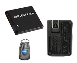 Batterie de Rechange numérique et Chargeur de Voyage pour Canon NB-8L, Powershot avec Pochette pour Accessoires d'objectif
