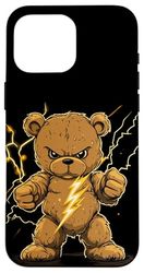 Grande Thunder Teddy Costume per gli amanti degli orsi Custodia per iPhone 16 Pro Max