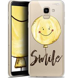 Caseink fodral för Samsung Galaxy J6 2018 J600 (5.6) HD gel [ ny kollektion - mjuk - stötskyddad - tryckt i Frankrike] Smile Baloon