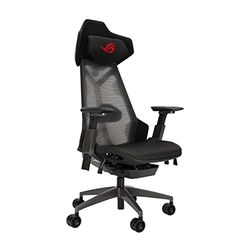 ASUS ROG Destrier Ergo - Silla Gaming Ergonómica (reposacabezas, lumbar, reposabrazos y asiento ajustables, respaldo con 4 posiciones, Mobile Gaming Mode, estructura de metal, malla) color negro
