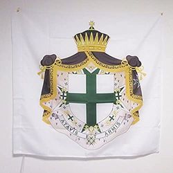 AZ FLAG - Drapeau Ordre de Saint-Lazare de Jérusalem - 90x90 cm - Drapeau Des Lazarites 100% Polyester Avec Fourreau et Cordelette - Pavillon 80 g