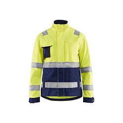 Blaklader 490318113389XS Damesjas, High Vis Geel/Marine, Maat XS