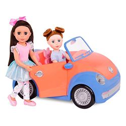 Glitter Girls GG57066Z Battat-Convertible - Coche para muñecas de 35,6 cm (14 Pulgadas), Juguetes, Ropa y Accesorios para niñas de 3 años en adelante