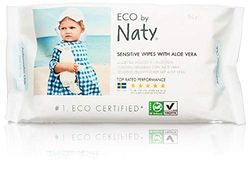 ECO vochtige doekjes Sensitive met aloë vera 56 stuks Naty