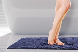 Emma Barclay Noodle Soft Touch Antislip Badkamertapijt in Navy - Badmat 45x75cm