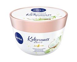 NIVEA Body Soufflé Coconut & Monoi Oil (200 ml), Body Care per 24 ore di umidità, Lozione per pelli secche e molto secche