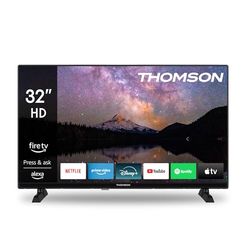 THOMSON 32 Inch (82 cm) HD LED Fire TV mit Alexa-Sprachsteuerung, AirPlay, Triple Tuner(Kabel/Satelliet/Antenne), Bluetooth 5.0, HDMI, USB-Anschlüsse, AV IN, CI+, USB – 32HF2S34