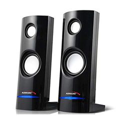 Audiocore AC860 - Altifalantes para PC, USB, 2 x 4 W, alimentação automática, cor preta