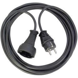 Brennenstuhl Cabo de extensão de corrente de 2 m (Elétrico extensível para interiores) preto