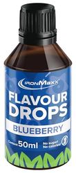 IronMaxx Flavour Drops - Arándano 50ml | sin calorías y sin azúcar | gotas saborizantes veganas para endulzar alimentos práctico tapón cuentagotas