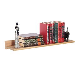 RICOO Étagère Murale Rangement 69 x 8 x 19 cm WM055-EG Tablette Flottante Chêne Marron