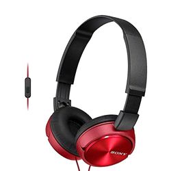 Sony MDR-ZX310AP Cuffie con Microfono, Rosso