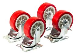 Amtech S5675 Lot de 4 roulettes pivotantes pour meubles avec capacité de charge de 200 kg, sans marquage