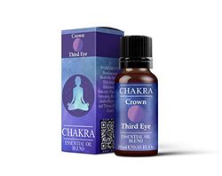 Mystix London | Crown Third Eye Chakra Pure & Natural Essential Oil Blend 10ml - for Diffusers, Aromatherapy & Massage Blends | Perfect as a Gift | Vegan, GMO Free