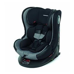 Foppapedretti, FP360, silla de coche giratoria 360°, grupo 0+/1/2/3 (0-36 Kg), IsoFix, para niños desde el nacimiento hasta los 12 años aproximadamente, Carbon