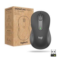 Logitech Signature M650 L for Business Wireless Mouse, For Large Sized Hands, Logi Bolt, Bluetooth, SmartWheel - Grey