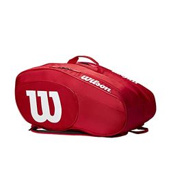 Wilson Borsa da Padel Team, Per un Massimo di 6 Racchette, Rosso/Bianco, WR8900102001